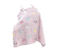 Breastfeeding Cover, Breathable Cotton Nursing Apron, 38.58x27.56 Inches Comfortable Arch Neckline, Multi-Use Baby Canopy for Nursing Moms & Car Seat Protection