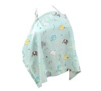 Breastfeeding Cover, Breathable Cotton Nursing Apron, 38.58x27.56 Inches Comfortable Arch Neckline, Multi-Use Baby Canopy for Nursing Moms & Car Seat Protection
