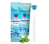 Breath Gel, Tongue Coating Cleanser Formula, 45g Hygiene Gel with Brush Assist, Gentle Deep Cleaning Paste, Mint Clear Texture Style, Daily Morning Night Care Routine