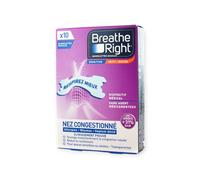 Breath right Respirez Mieux 10 Bandelettes Nasales