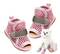 Breathable Adjustable Puppy, Dog Shoes, Outdoor Summer Dog Boots, Protective Non Slip Booties, Hot Pavement Paw Guard for Walking Hiking Hardwood Floors Beach Summer Outdoor Home