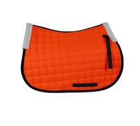 Breathable Anti-Slip Horse Saddle Pad, Shock Absorbing Equestrian Blanket For English All Purpose pour Les Concours(Orange)