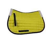 Breathable Anti-Slip Horse Saddle Pad, Shock Absorbing Equestrian Blanket For English All Purpose pour Les Concours(Yellow)