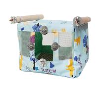 Breathable Bird Bed, Waterproof Snuggle Hut with Cool Mat, Cozy Pet Ten, Lovebird,10.24x6.69x5.91 inches Comfortable Nest for Small Birds, Safe and Compact Bird Cage Accessory