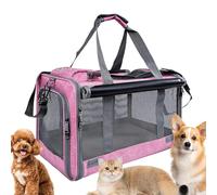 Breathable Cat Carrier, Travel Pet Tote, 20 Lbs Capacity with Ventilated Mesh Panel System, Compact Pet Transport with Lightweight Design, Secure Comfort Enclosure Layer, Cat Carrier for Travel Use
