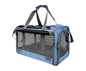 Breathable Cat Carrier, Travel Pet Tote, 20 Lbs Capacity with Ventilated Mesh Panel System, Compact Pet Transport with Lightweight Design, Secure Comfort Enclosure Layer, Cat Carrier for Travel Use