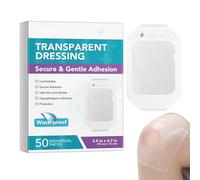 Breathable Invisible Cover - Transparent Film Dressing, Clear Adhesive Bandage with Sweatproof Seal, 50-Count Wound Protector with, Ultra-Thin Flexible Film, Solution for Camping Beach