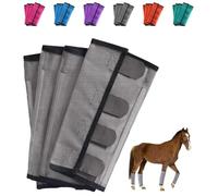 Breathable Mesh Horse Flyproof Leggings, 2025 New Bites Proof Horse Fly Boots Set of 4, Mesh Boots Set, Loose-Fitting Leggings Breathable (Gray)