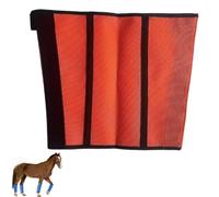 Breathable Mesh Horse Flyproof Leggings, Loose Fitting Horse Fly Leggings Breathable Set of 4, Tear Resistant Fine Mesh Leg Guards, for Adjustable and Universal (Orange)