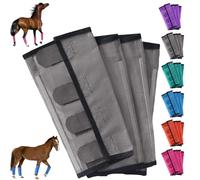 Breathable Mesh Horse Flyproof Leggings, Mesh Horse Fly Boots, Loose Fitting Non Slip Leggings for Horses, Stay-on Comfortable Tear-Resistant Leg Guards, for Adjustable and Universal (Gray)