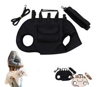 Breathable Multi-Function Pet Carrier Backpack, Adjustable Shoulder Sling, Keep Pets Out of Enclosed Spaces, Can Be Carried Or Taken for a Walks (Black,X-Large)