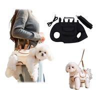 Breathable Multi-Function Pet Carrier Backpack - Adjustable Shoulder Sling,Keep Pets Out of Enclosed Spaces,Can Be Carried Or Taken for a Walk (Black,Medium)