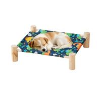 Breathable Pet Lounger, Portable Feline Hammock, Liquid Resistant Shell with Washable Fabric, Heavy Duty Cooling Support, Ergonomic Sitting Perch with Sl inish, Animal Bed for Patio and Balcony