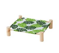 Breathable Pet Lounger, Portable Feline Hammock, Liquid Resistant Shell with Washable Fabric, Heavy Duty Cooling Support, Ergonomic Sitting Perch with Sl inish, Animal Bed for Patio and Balcony