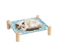 Breathable Pet Lounger, Portable Feline Hammock, Liquid Resistant Shell with Washable Fabric, Heavy Duty Cooling Support, Ergonomic Sitting Perch with Sl inish, Animal Bed for Patio and Balcony