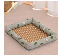 Breathable Rattan Cooling Pet Bed, 2025 Cooling Bed for Pets with Heat Resistant Rattan, Woven Breathable Square Washable Bed with Edge for Dogs Cats(#7,S: 30 * 41cm)