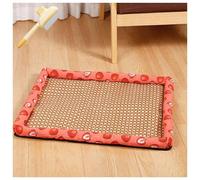 Breathable Rattan Cooling Pet Bed, 2025 Cooling Bed for Pets with Heat Resistant Rattan, Woven Breathable Square Washable Bed with Edge for Dogs Cats(#9,S: 30 * 41cm)