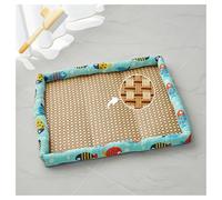 Breathable Rattan Cooling Pet Bed, 2025 Cooling Bed for Pets with Heat Resistant Rattan, Woven Breathable Square Washable Bed with Edge for Dogs Cats(#3,XL: 60 * 80cm)