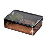 Breathable Reptile Box - Transparent Ventilated Container | Secure Anti Escape Design Pet House | Airtight Safe Habitat for Spiders Lizards Beetles Crickets Small Pets and Invertebrates