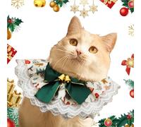 Breathable Reversible Pet Scarves,Christmas Dog Bibs, Soft Christmas Dog Bandanas, Adjustable Dog Bibs, Cute Lace Breathable Pet, Easy to Use, Portable for Festive Pets