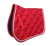 Breathable Saddle Pads Pad Jump Sweat Thickened Cotton Elastic With Double Roller Rope For Equine Equipment pour Les Concours(Red)