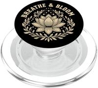 Breathe and Bloom Fleur de Lotus Nature Art PopSockets PopGrip pour MagSafe