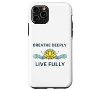 « Breathe Deeply Live Fully » - Mantra Yoga Yogis Mindfulness Coque pour iPhone 11 Pro