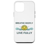« Breathe Deeply Live Fully » - Mantra Yoga Yogis Mindfulness Coque pour iPhone 12 Mini