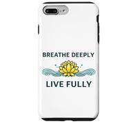 « Breathe Deeply Live Fully » - Mantra Yoga Yogis Mindfulness Coque pour iPhone 7 Plus/8 Plus
