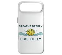 « Breathe Deeply Live Fully » - Mantra Yoga Yogis Mindfulness Coque pour iPhone Air