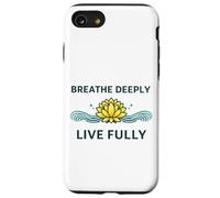 « Breathe Deeply Live Fully » - Mantra Yoga Yogis Mindfulness Coque pour iPhone SE (2020) / 7/8