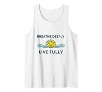 « Breathe Deeply Live Fully » - Mantra Yoga Yogis Mindfulness Débardeur