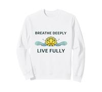 « Breathe Deeply Live Fully » - Mantra Yoga Yogis Mindfulness Sweatshirt