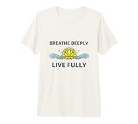 « Breathe Deeply Live Fully » - Mantra Yoga Yogis Mindfulness T-Shirt Haut de Gamme