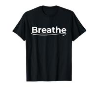 Breathe Design Minimaliste Yoga Méditation Cadeau de santé mentale T-Shirt