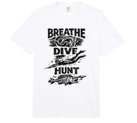 Breathe Dive Hunt Spearo Freedive Underwater Hunter Diver Comfort Colors Adult Heavyweight T-Shirt