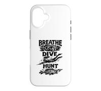 Breathe Dive Hunt Spearo Freedive Underwater Hunter Diver Coque pour iPhone 16