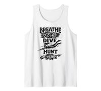 Breathe Dive Hunt Spearo Freedive Underwater Hunter Diver Débardeur
