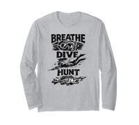 Breathe Dive Hunt Spearo Freedive Underwater Hunter Diver Manche Longue