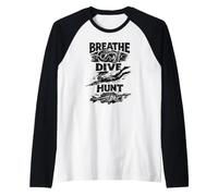 Breathe Dive Hunt Spearo Freedive Underwater Hunter Diver Manche Raglan