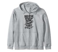 Breathe Dive Hunt Spearo Freedive Underwater Hunter Diver Sweat à Capuche