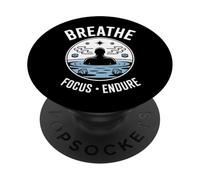 Breathe Focus Endure Bain Froid Plongée Glacée PopSockets PopGrip Adhésif