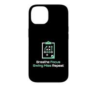 Breathe Focus Swing Miss Repeat Golfeur Coque pour iPhone 14