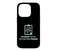 Breathe Focus Swing Miss Repeat Golfeur Coque pour iPhone 14 Pro