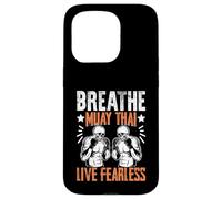 Breathe Muay Thai Live Fearless Muay Thai Coque pour iPhone 15 Pro