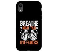 Breathe Muay Thai Live Fearless Muay Thai Coque pour iPhone XR