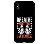 Breathe Muay Thai Live Fearless Muay Thai Coque pour iPhone XS Max