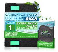 Breathe Naturally Filtre à air actif au charbon universel découpé pour s'adapter - Filtre à charbon de rechange - Feuille de charbon pré-filtre pour purificateur d'air, filtres d'aération et plus