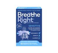 Breathe Right Bandelettes nasales Sensitive Taille M 10 pièces
