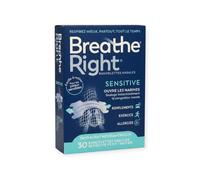 Breathe Right – Bandelettes nasales – Peaux sensibles – Réduit les ronflements – 30 pièces